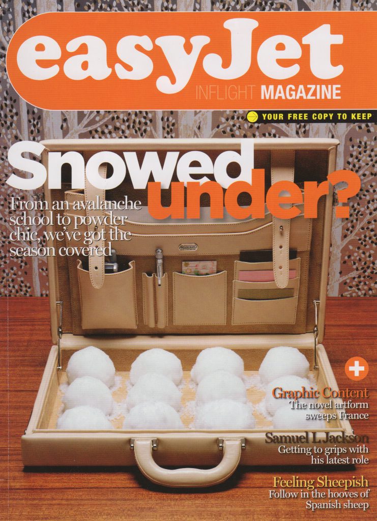 Easyjet Traveller cover cutting for Matt Ray adventure writer and photographer