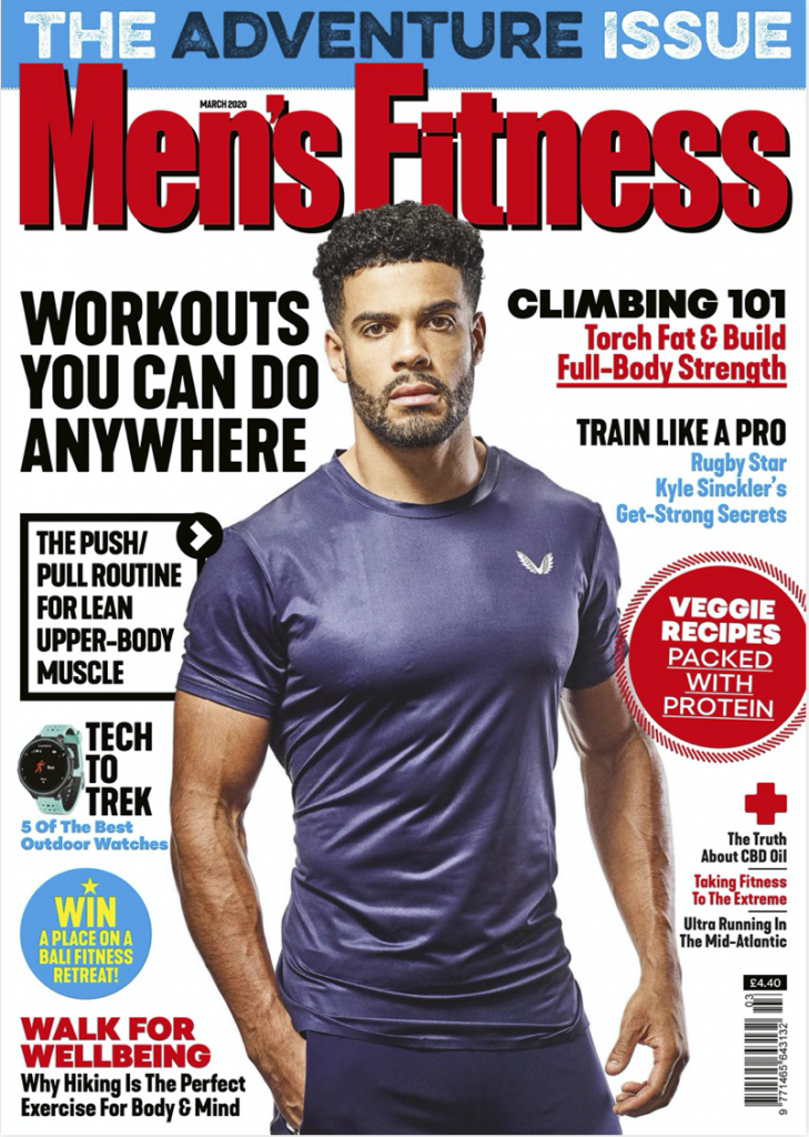 Men's Fitness cover cutting for Matt Ray adventure writer and photographer