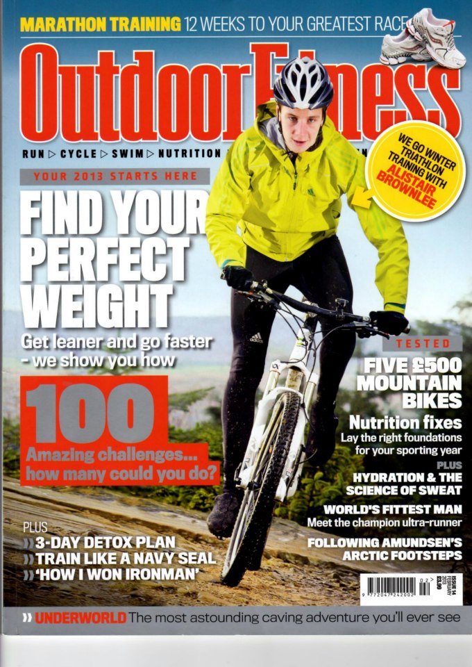 Outdoor Fitness cover cutting for Matt Ray adventure writer and photographer